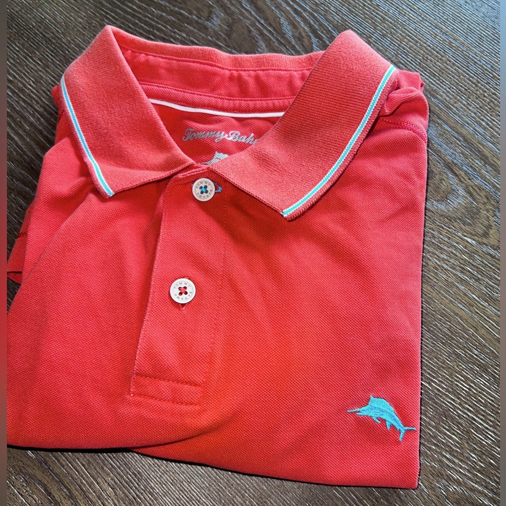 Tommy Bahama Orange Polo Men’s Size Large